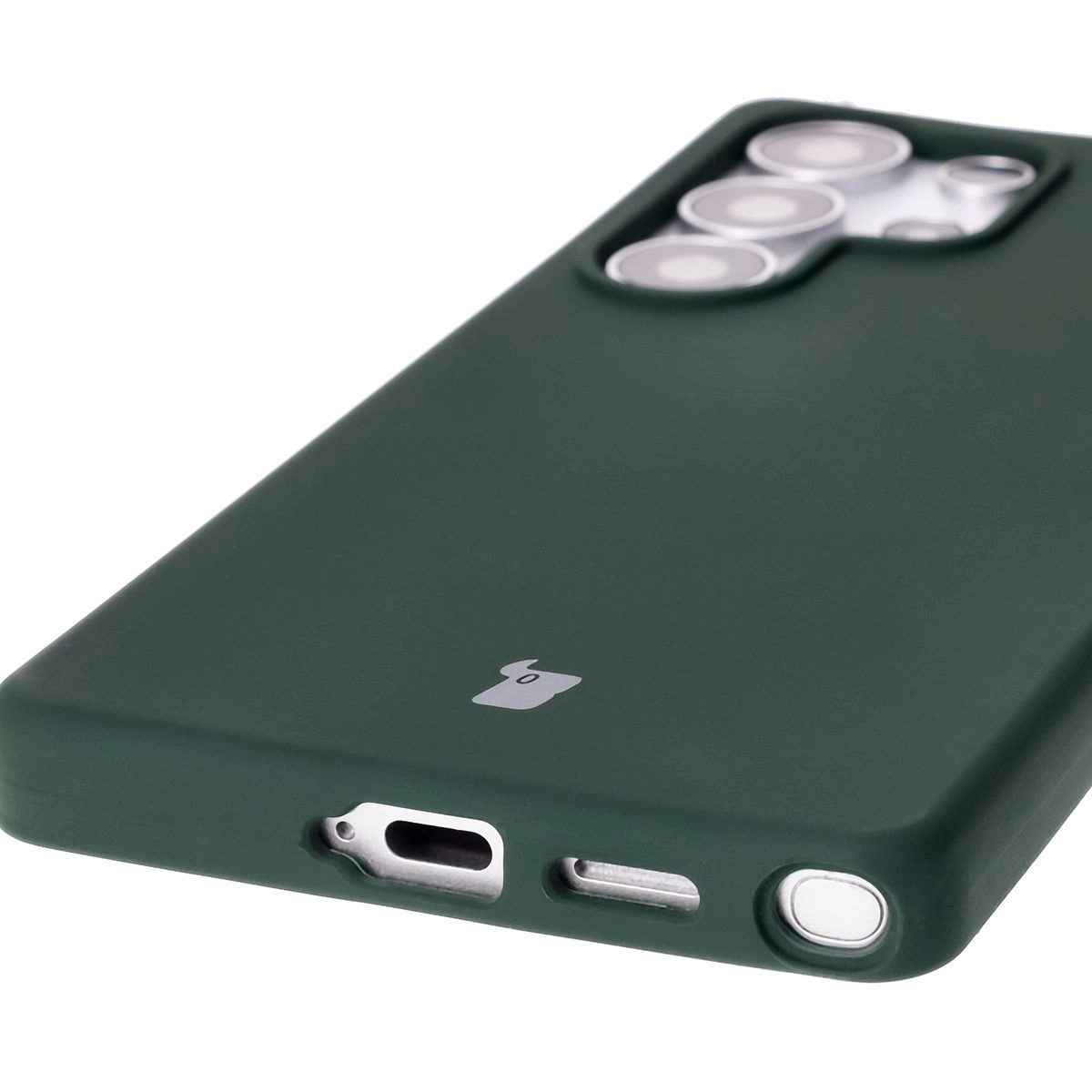 Etui Bizon Silikonowe Soft do Galaxy S25 Ultra Ciemnozielony