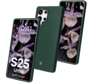 Bizon Silikonowe Soft do Galaxy S25 Ultra Ciemnozielony
