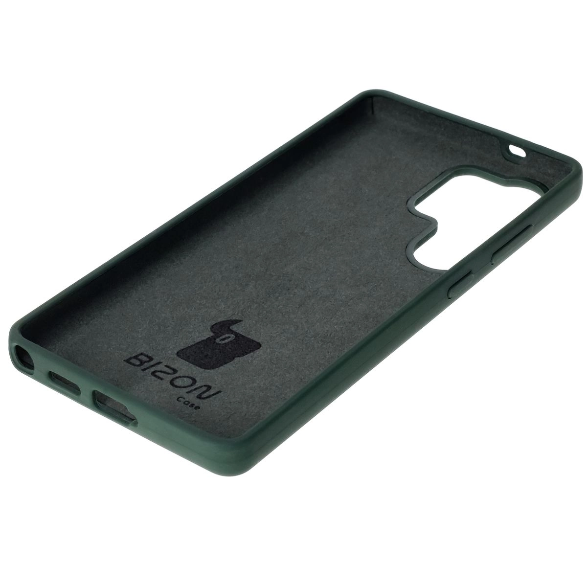 Etui Bizon Silikonowe Soft do Galaxy S25 Ultra Ciemnozielony