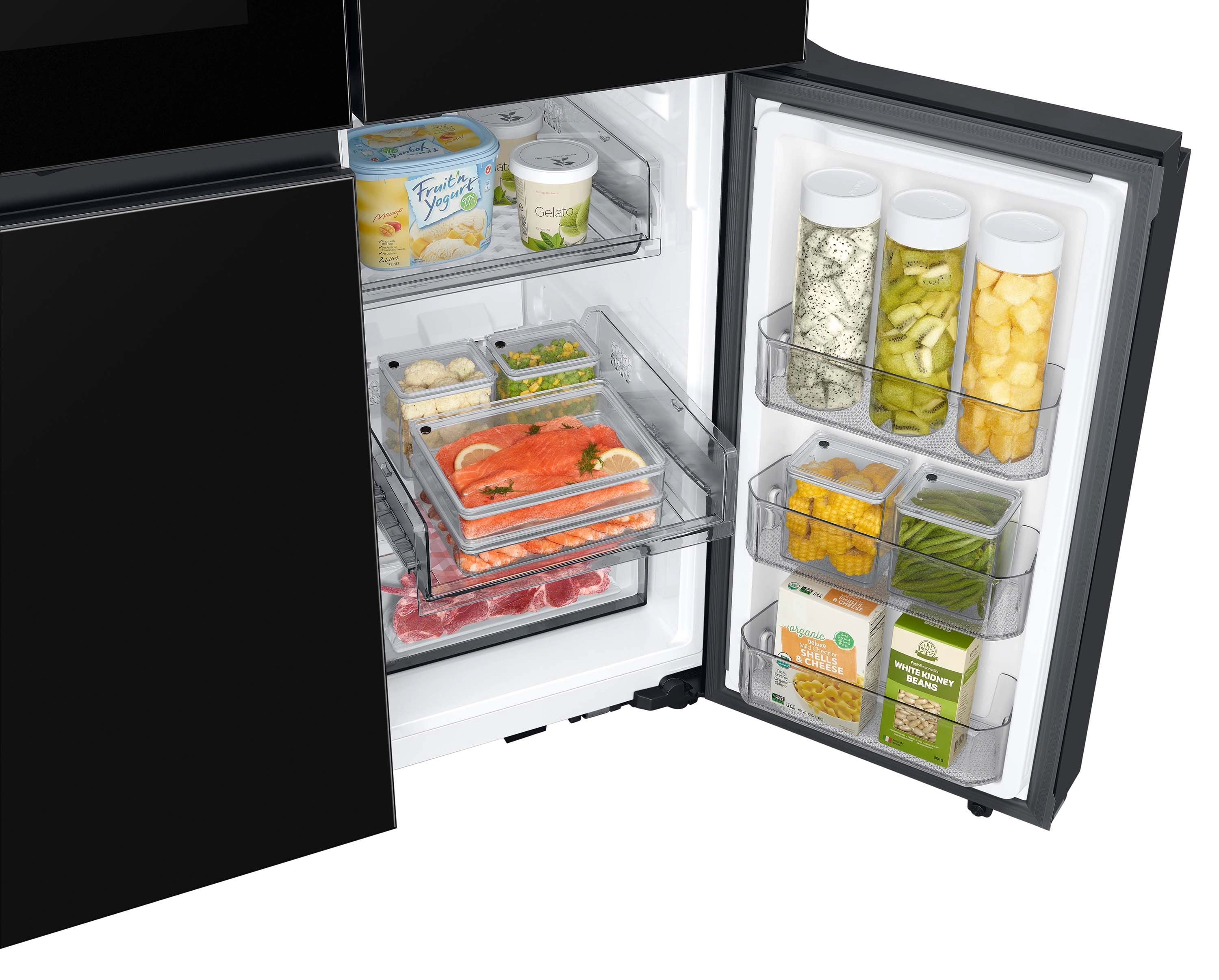 Lodówka Samsung RF65DB970E22EO Pełny No Frost 185,3cm Kostkarka Komora świeżości Zdalne sterowanie Czarne szkło