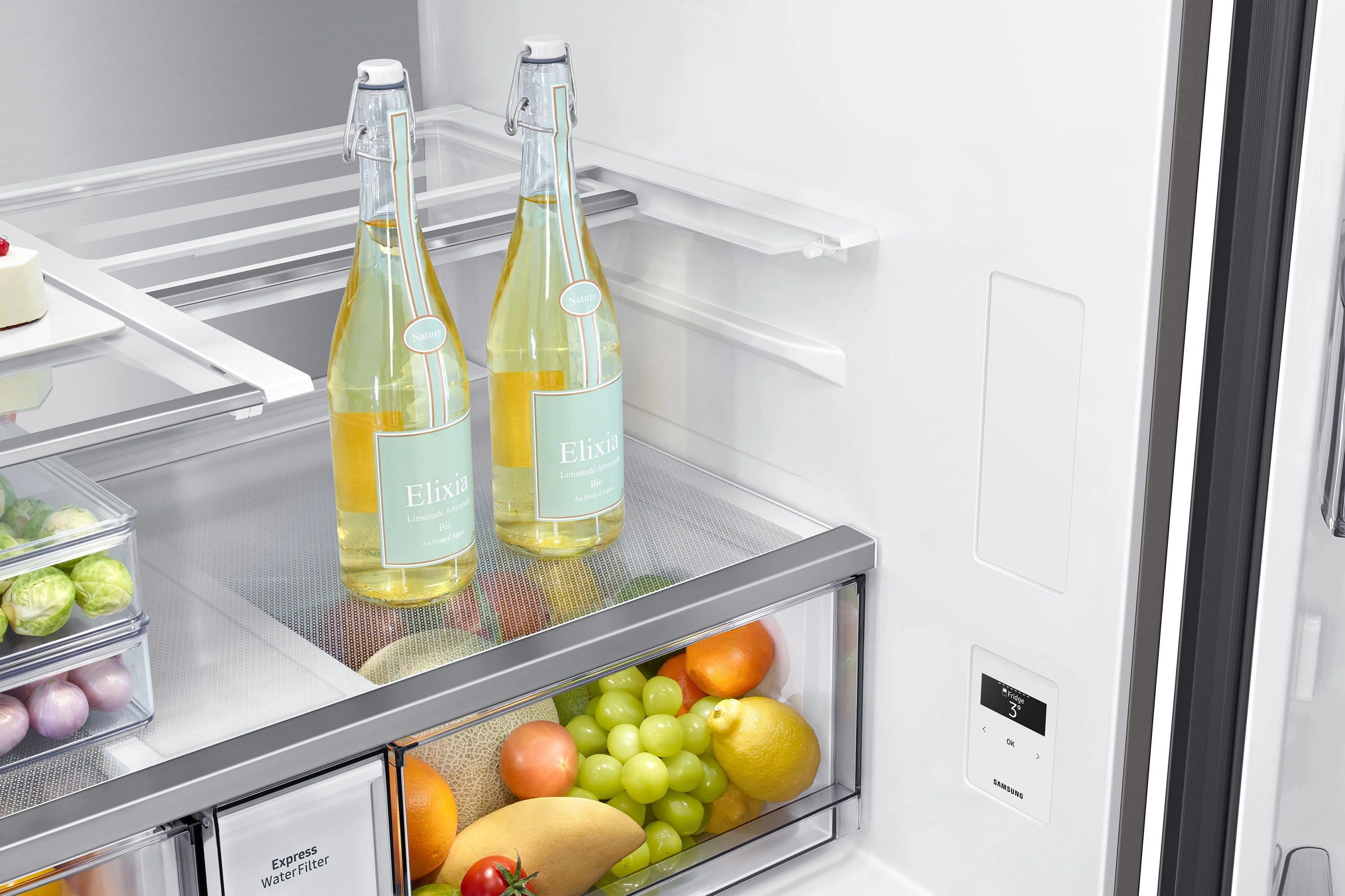 Lodówka Samsung RF65DB970E22EO Pełny No Frost 185,3cm Kostkarka Komora świeżości Zdalne sterowanie Czarne szkło