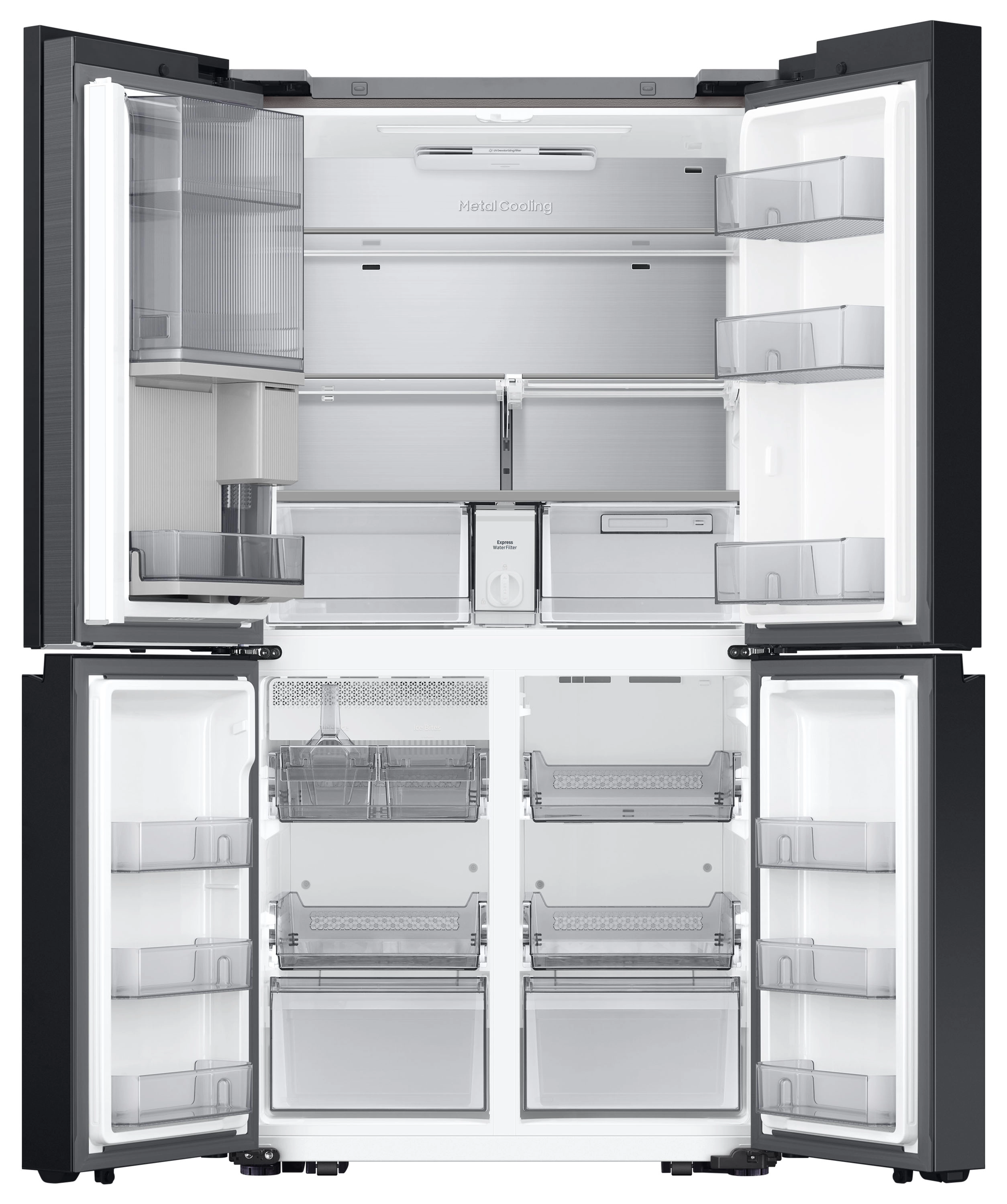 Lodówka Samsung RF65DB970E22EO Pełny No Frost 185,3cm Kostkarka Komora świeżości Zdalne sterowanie Czarne szkło