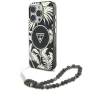 Etui Guess Palm Trees Triangle Pearl Strap MagSafe do iPhone 16 Pro Max Czarny