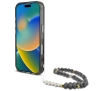 Etui Guess Palm Trees Triangle Pearl Strap MagSafe do iPhone 16 Pro Max Czarny