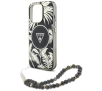 Etui Guess Palm Trees Triangle Pearl Strap MagSafe do iPhone 16 Pro Max Czarny