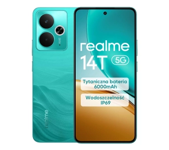 Smartfon realme 14T 5G 8/256GB Funkcje AI 6,67" 120Hz 50Mpix Zielony