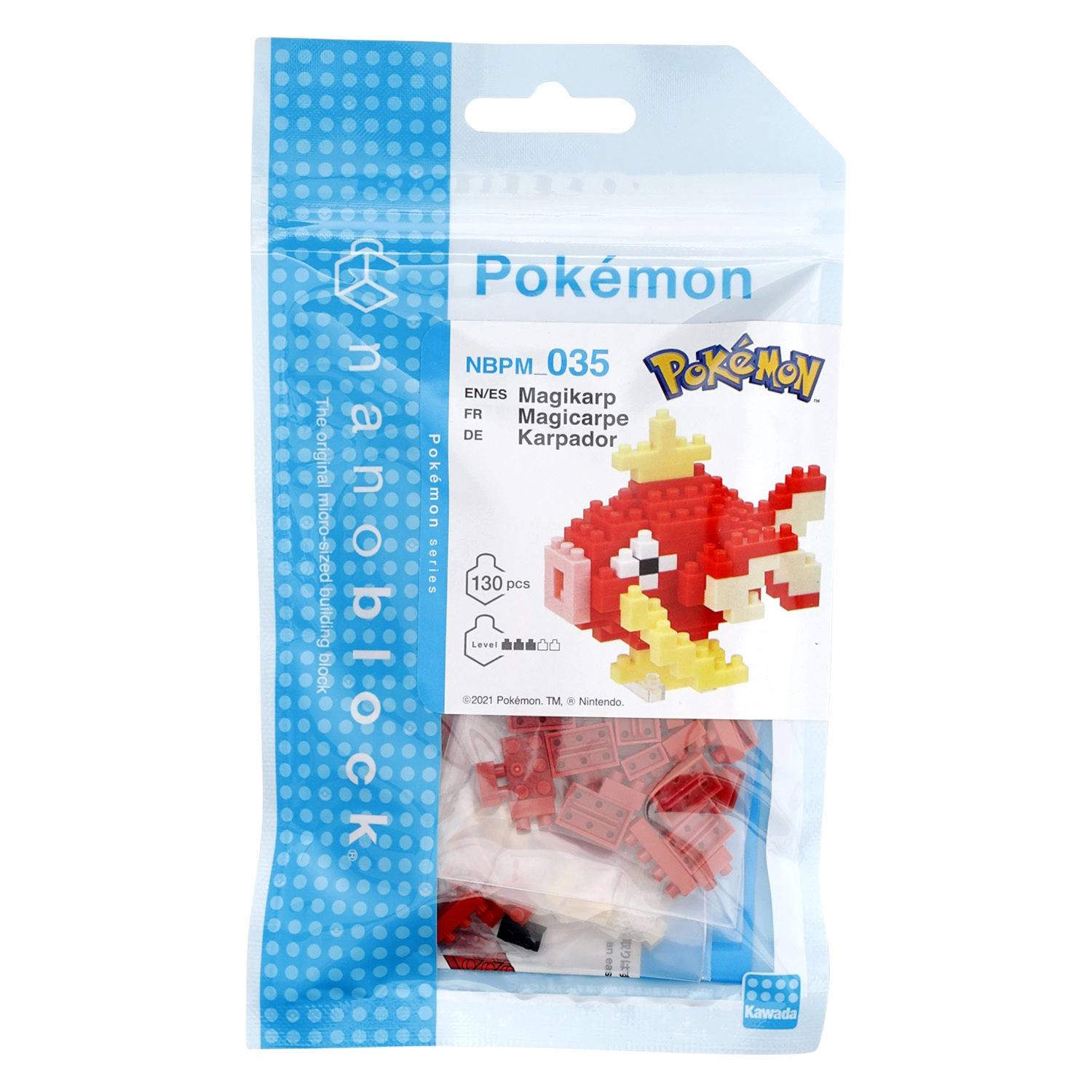 Model do składania Bandai Nanoblock Pokemon - Magikarp