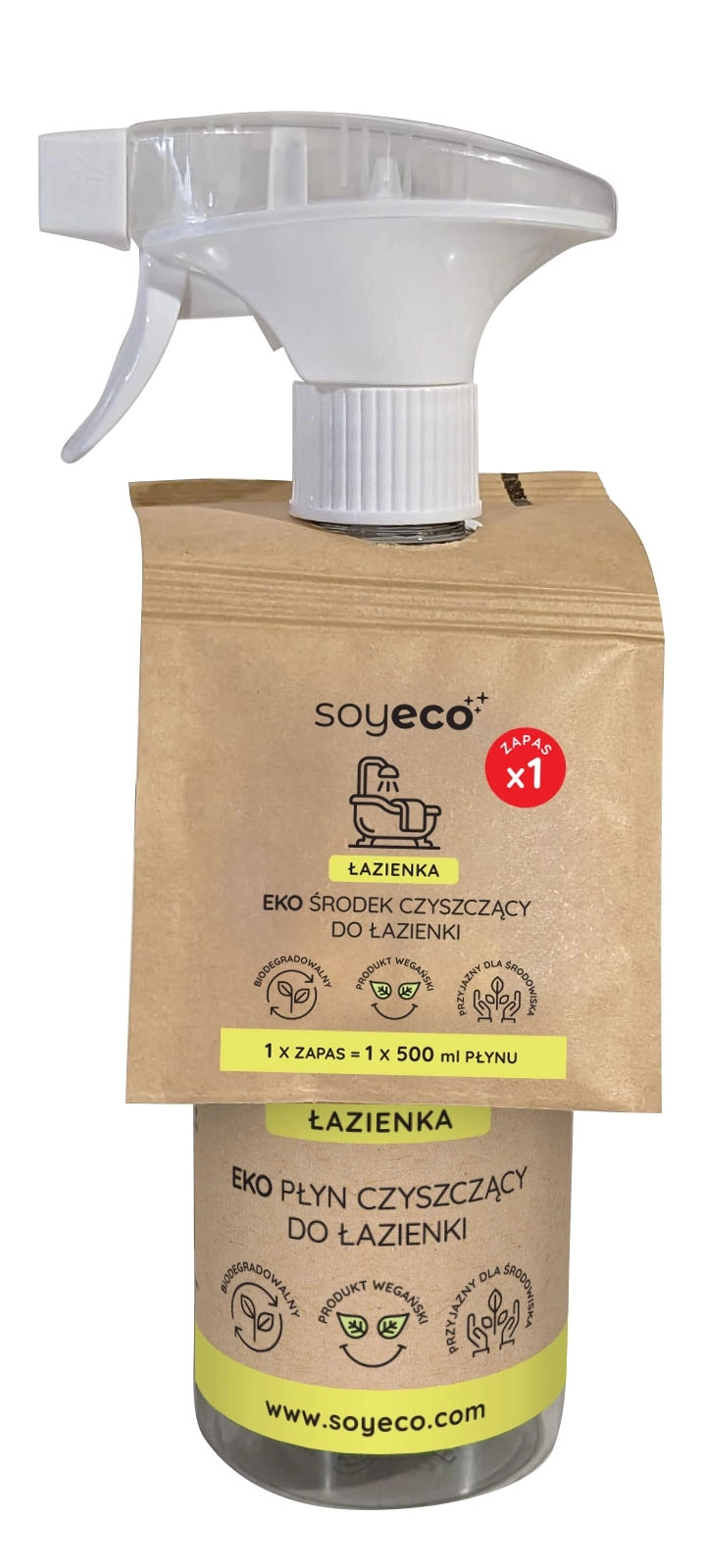 Soyeco do czyszczenia łazienki 0,5l + wkład 0,5l