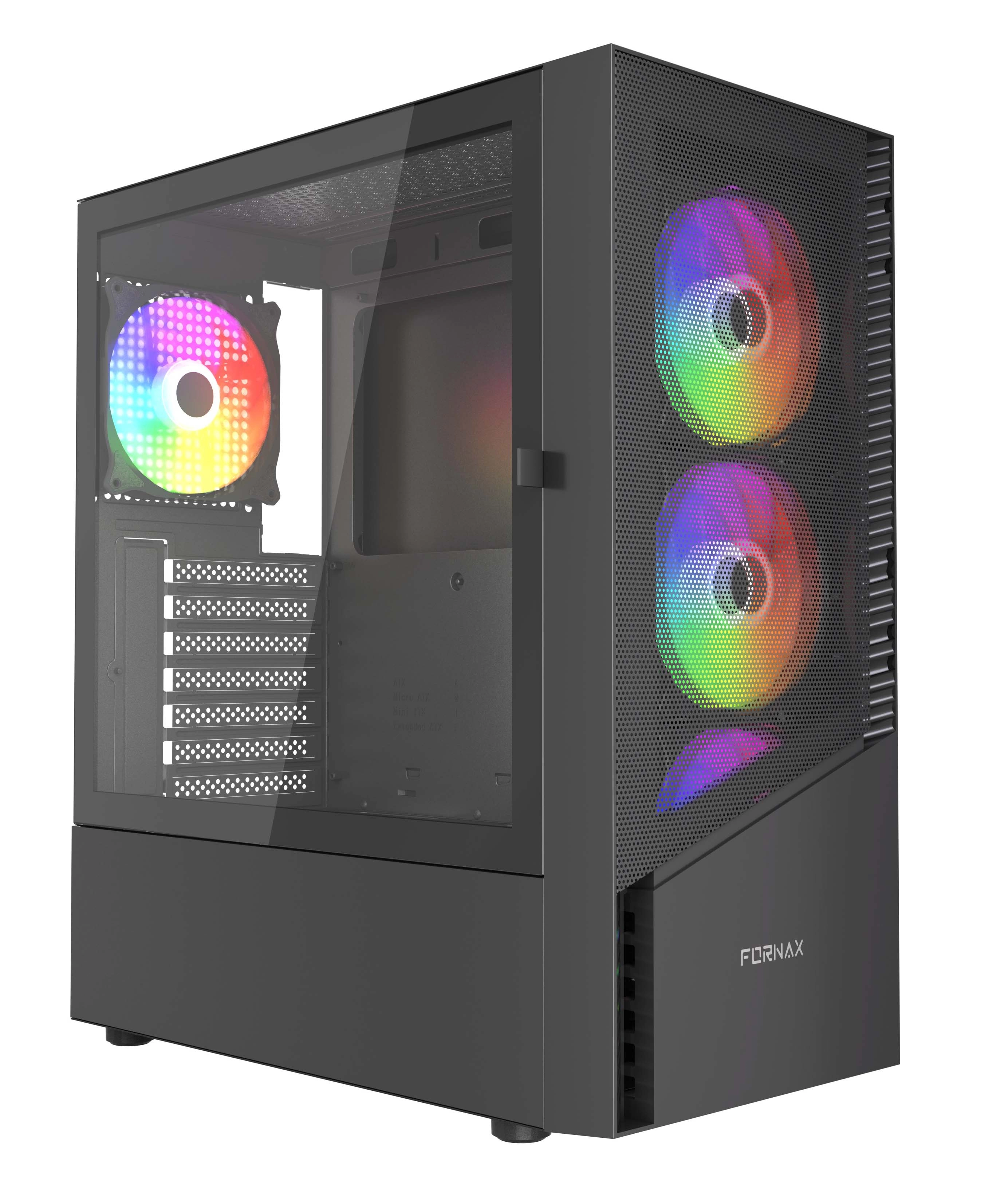 Obudowa Gembird Fornax 4300 ARGB Czarny