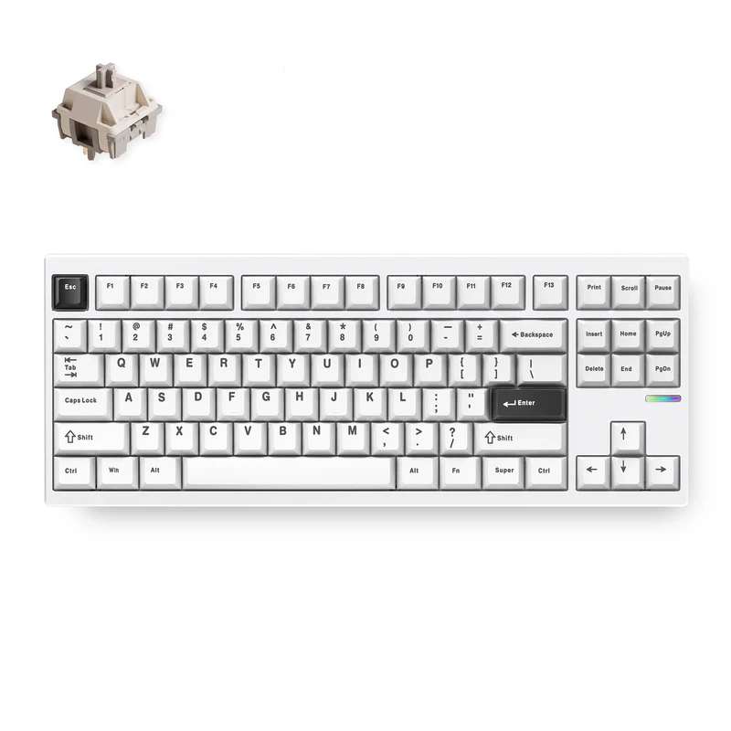 Klawiatura mechaniczna MCHOSE GX87 Ultra Vintage White Biały