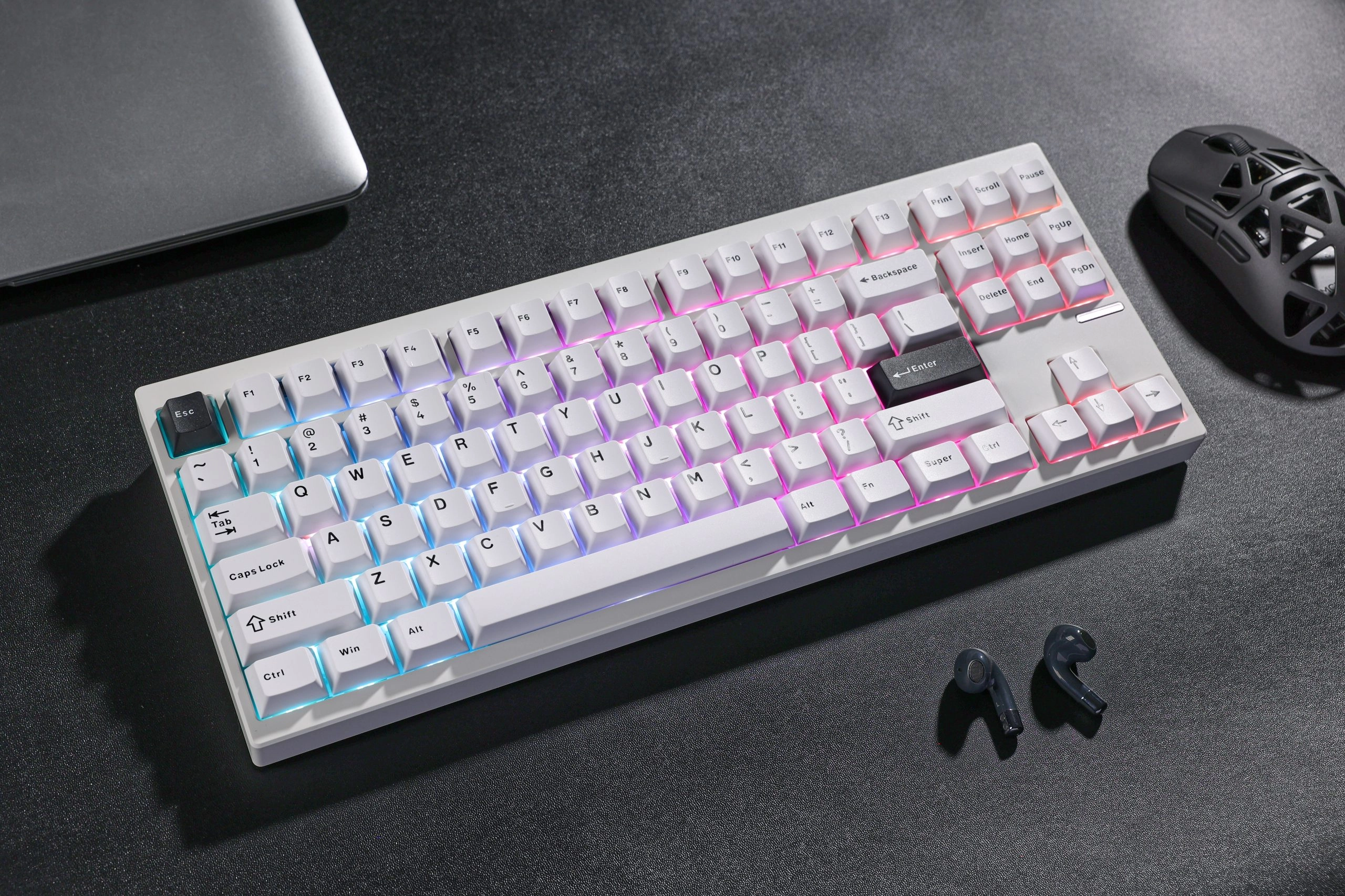 Klawiatura mechaniczna MCHOSE GX87 Ultra Vintage White Biały