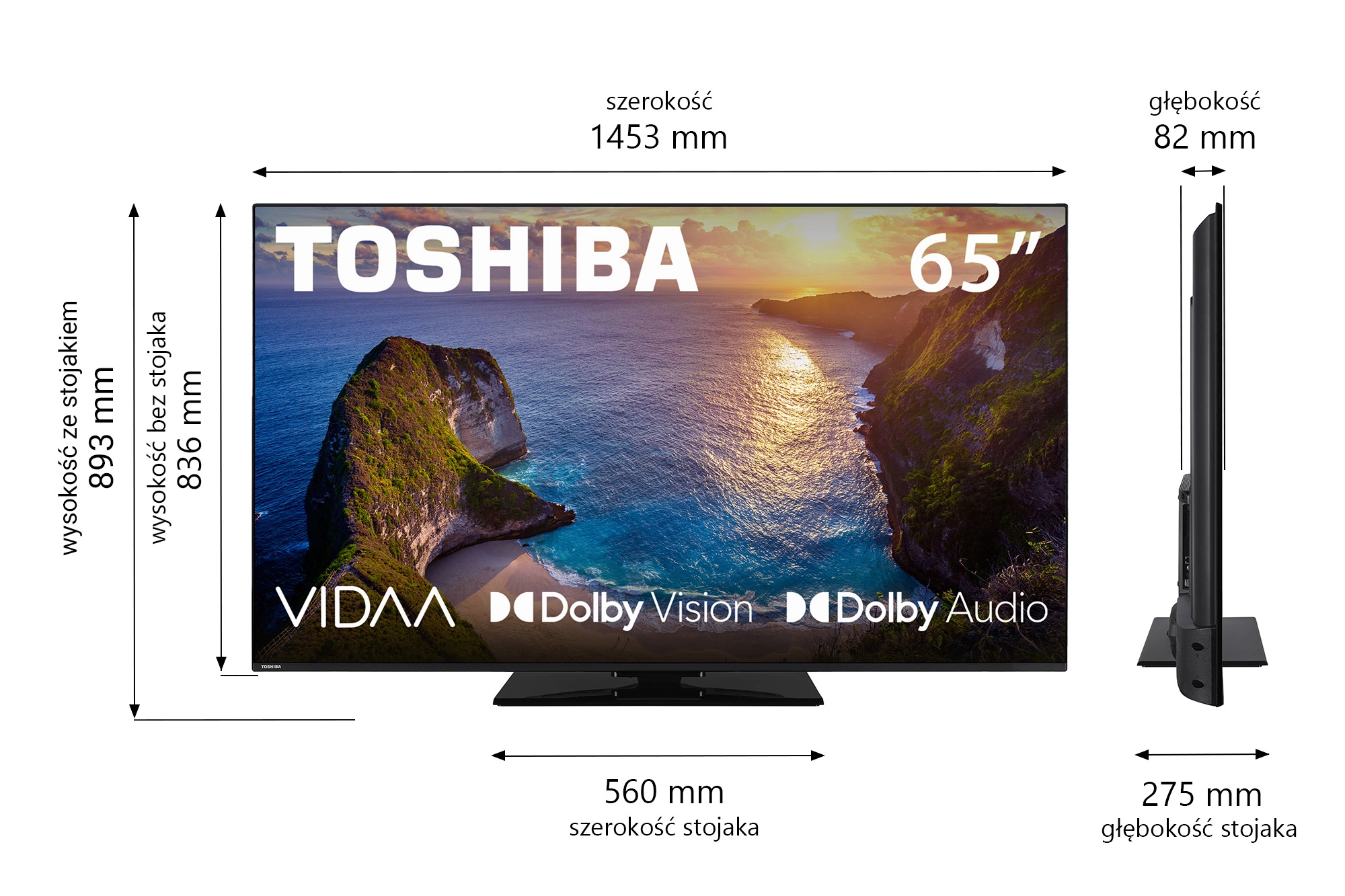 Telewizor Toshiba 65UV3463DG 65" LED 4K Smart TV Dolby Vision HDMI 2.1 DVB-T2