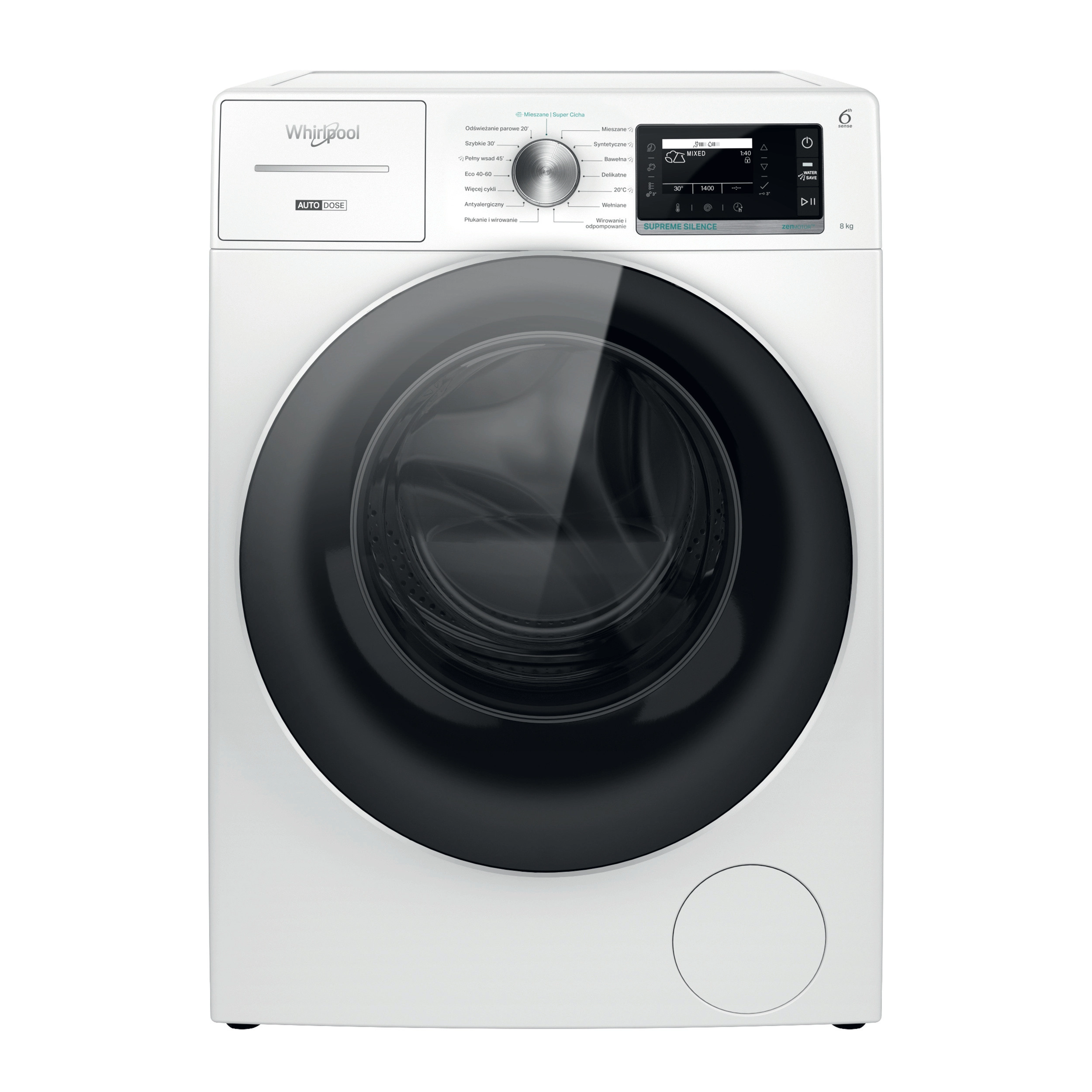 Whirlpool AutoDose W8X 89AD Supreme Silence 8kg 1400obr/min
