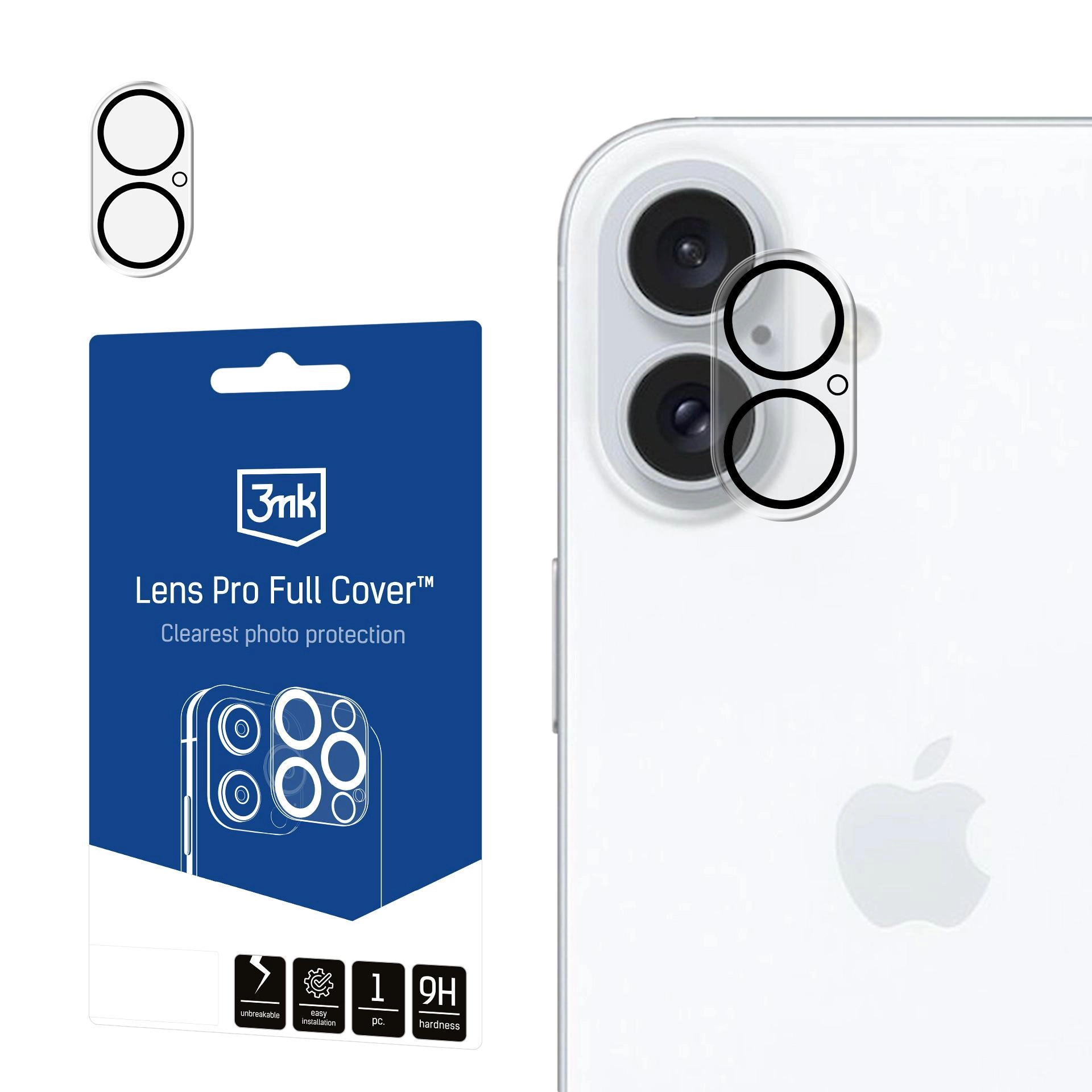 Szkło hartowane 3mk Lens Pro Full Cover do iPhone 16 / 16 Plus