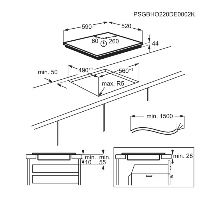 Płyta indukcyjna Electrolux CIV63443CT 59cm