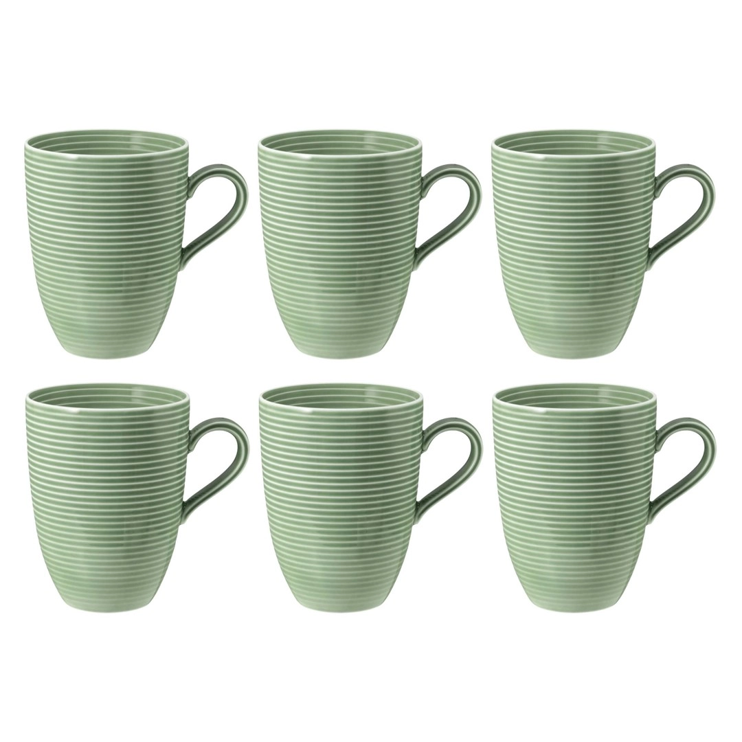 Zestaw kubków Seltmann Beat Relief Color Glaze 350ml Zielony