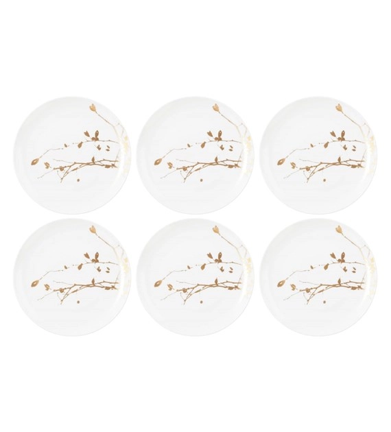 Zestaw talerzy Seltmann Liberty Golden Rose Hip 6 elementów 22,5cm