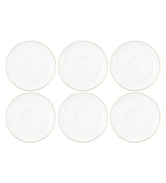 Zestaw spodków Seltmann Liberty Gold 6 elementów 16,5cm