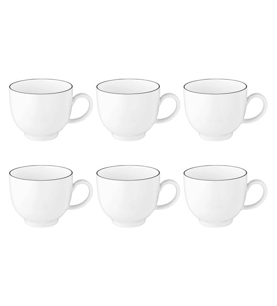 Zestaw filiżanek Seltmann Lido Black Line 200ml