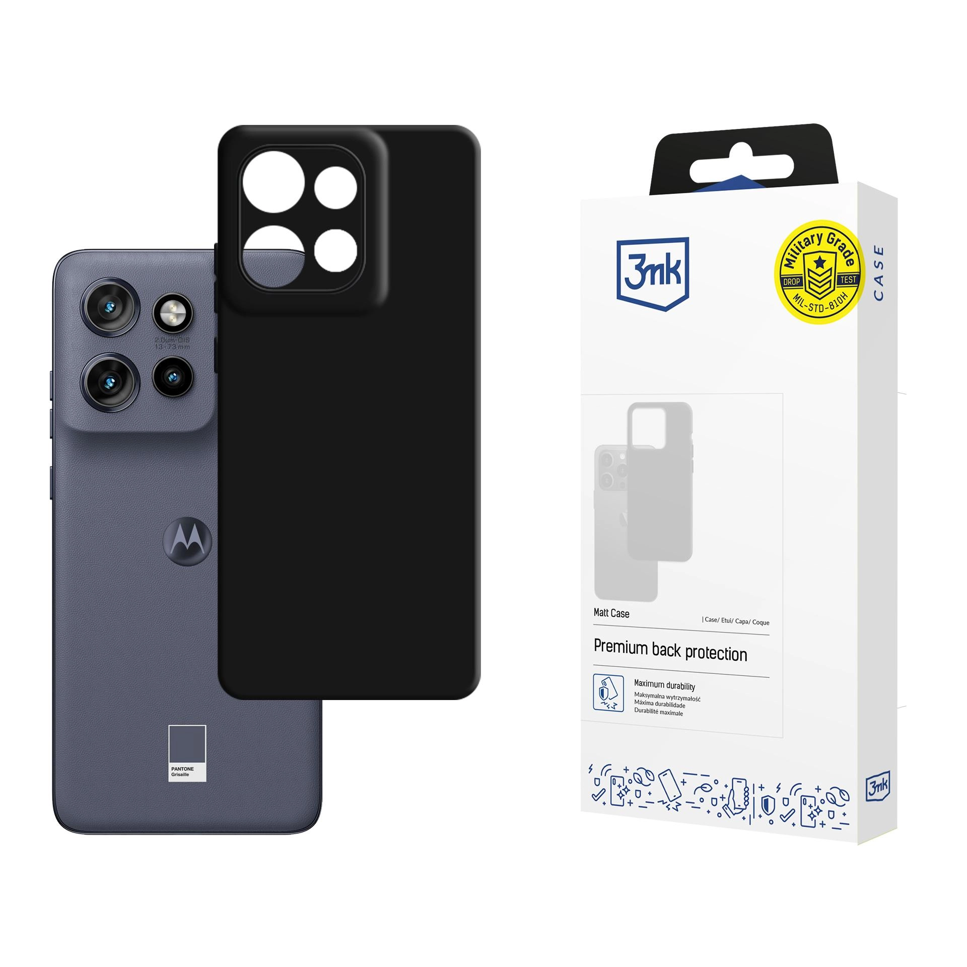 Etui 3mk Matt Case do Motorola Edge 50 Neo Czarny