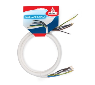 Kabel zasilający Metrox H05VV-F  5x2,5  dł.1,5 m (H05VV-F 5G2,5 L-1500; art. 1351712/1725)