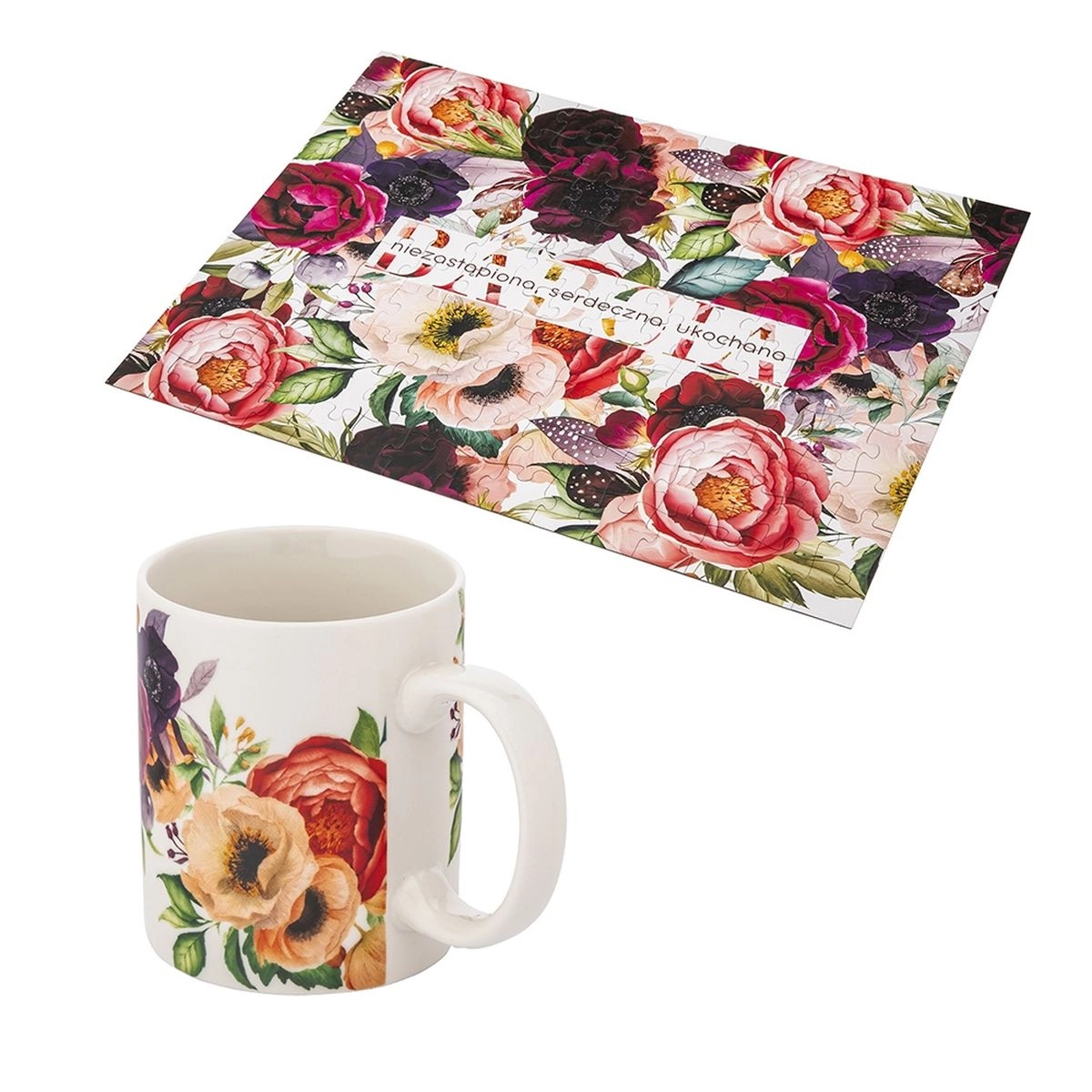 Zestaw prezentowy Altom Design New Bone China z puzzlami 350ml