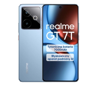Smartfon realme GT 7T 12/512GB Funkcje AI 6,8" 120Hz 50Mpix Niebieski