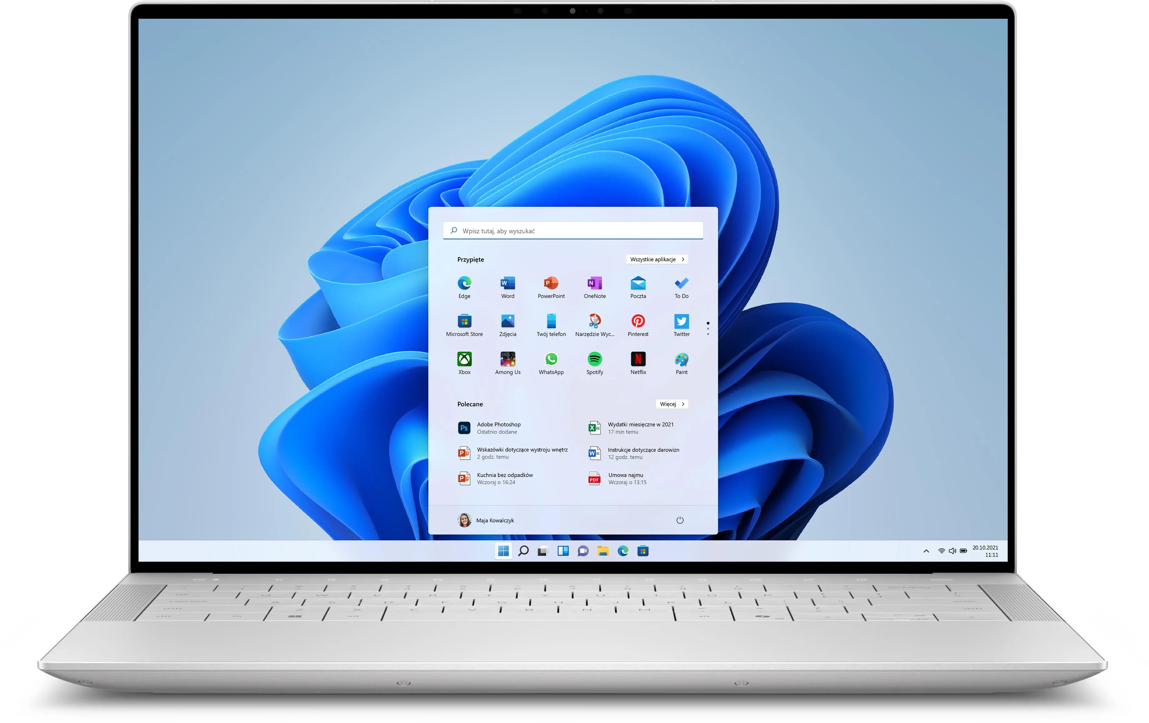 Laptop biznesowy Dell XPS 14 9440 14,5" 120Hz Ultra 7 155H 16GB RAM 1TB Dysk SSD RTX4050 DLSS3 Win11 Pro Platynowy Funkcje AI