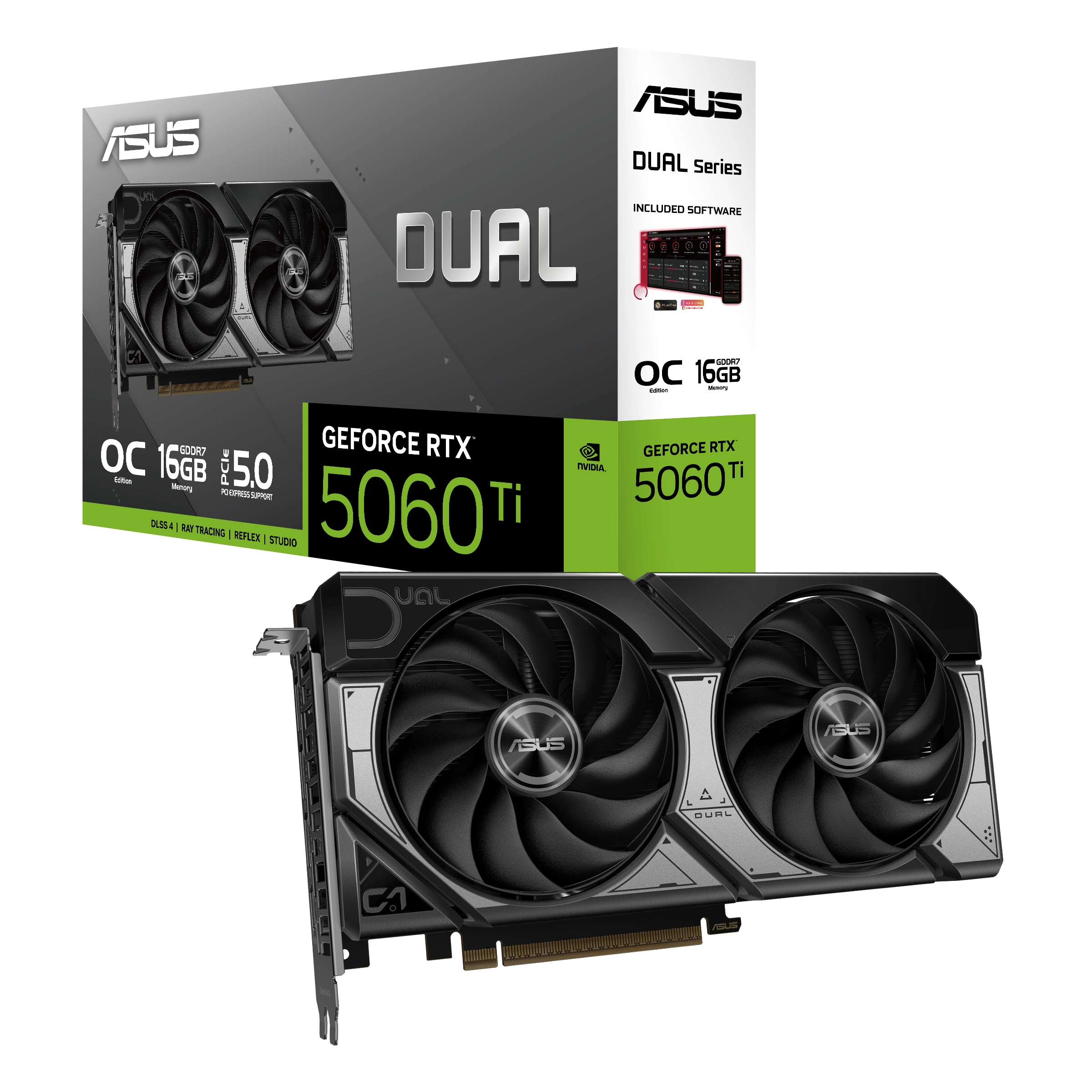 Karta graficzna ASUS Dual GeForce RTX 5060 Ti OC Edition 16GB GDDR7 128bit DLSS 4