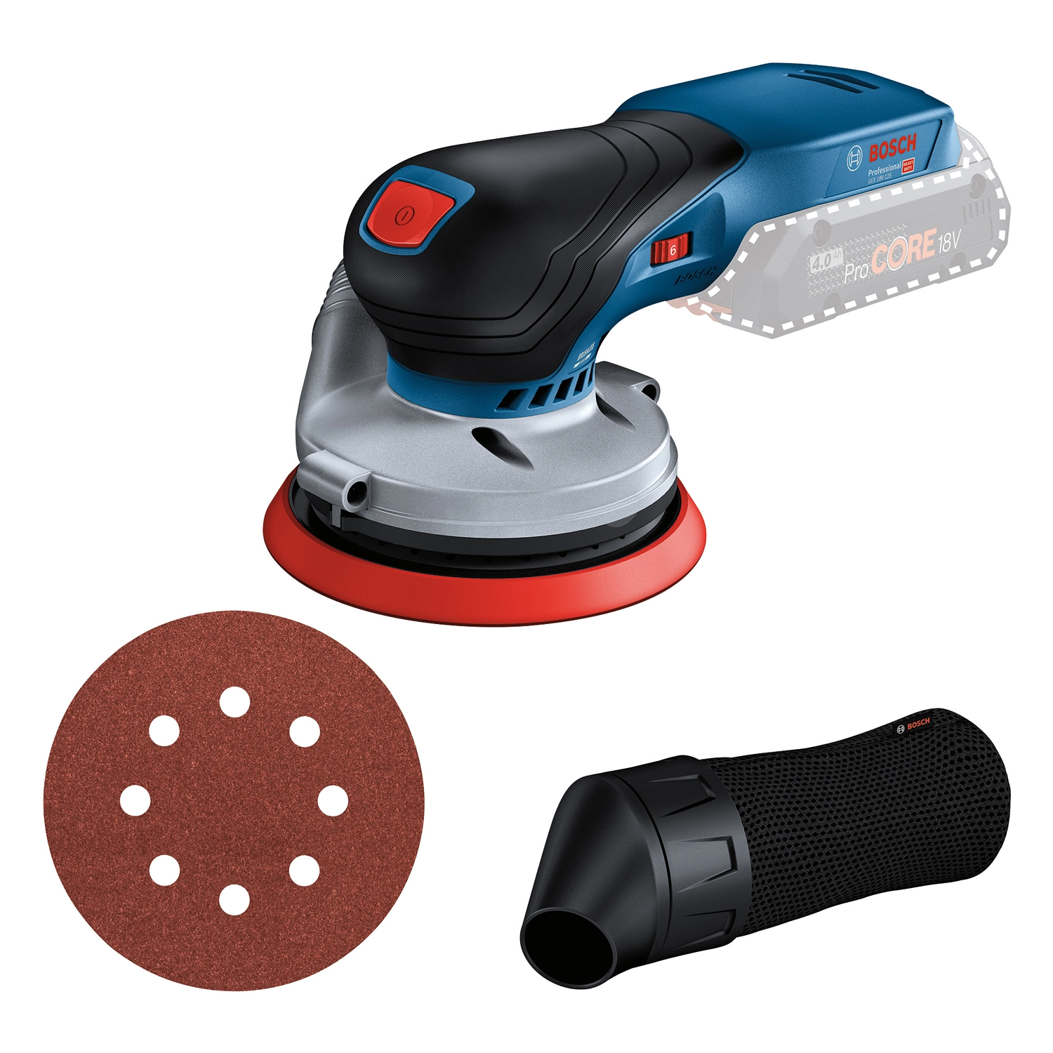 Szlifierka mimośrodowa Bosch Professional GEX 18V-125 0 601 372 201