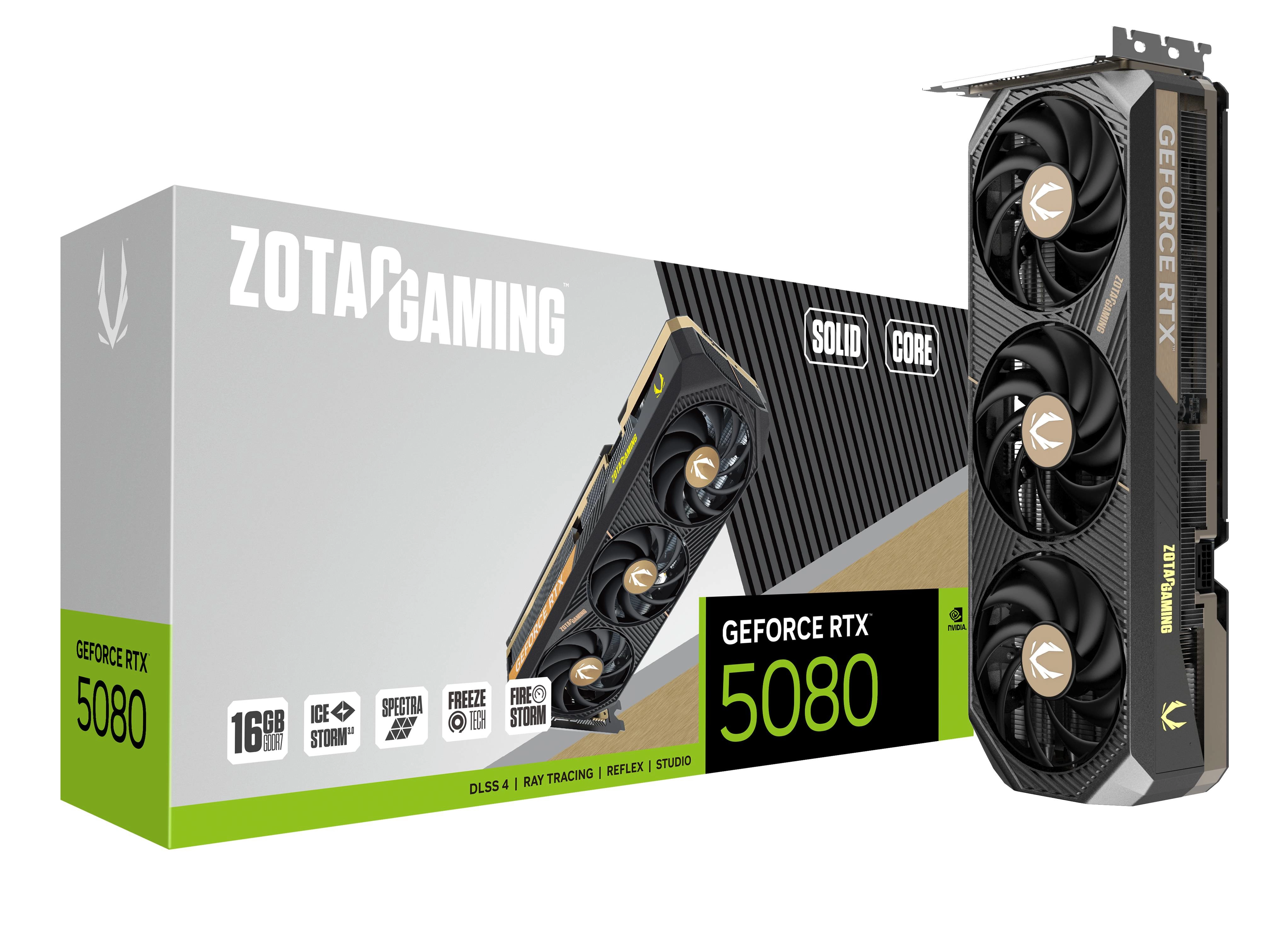 Karta graficzna Zotac Gaming GeForce RTX 5080 SOLID CORE 16GB GDDR7 256bit DLSS 4