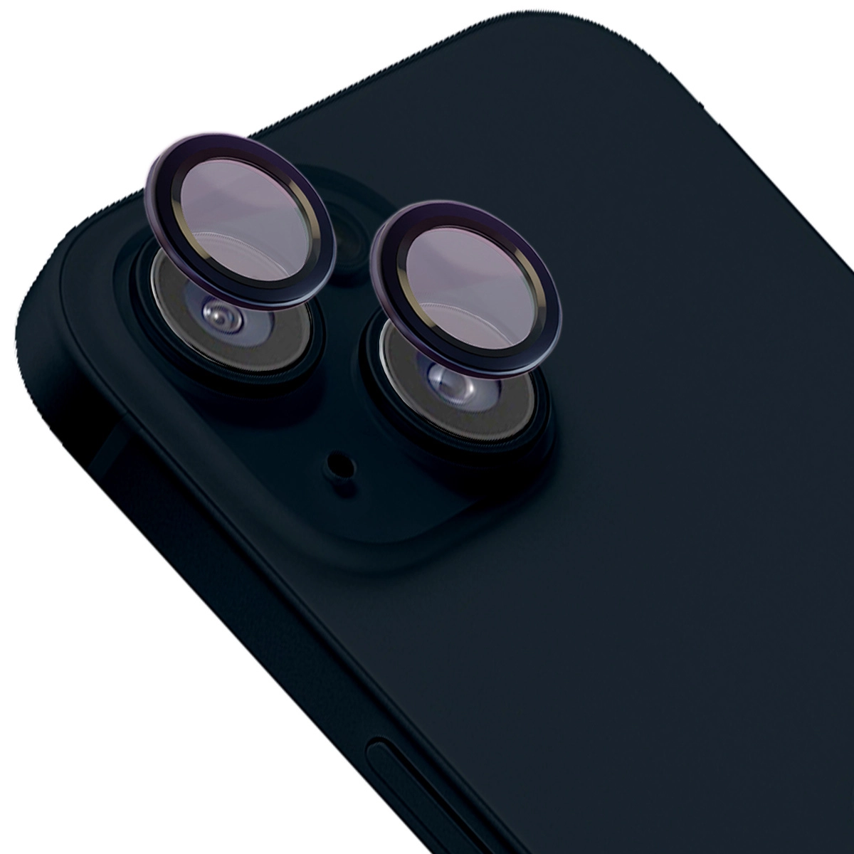 Szkło hartowane Bizon na aparat z aplikatorem Snap Lens do iPhone 14/14 Plus czarna ramka