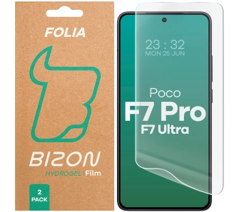 Folia hydrożelowa Bizon na ekran Hydrogel Front do Xiaomi Poco F7 Pro / F7 Ultra 2 sztuki