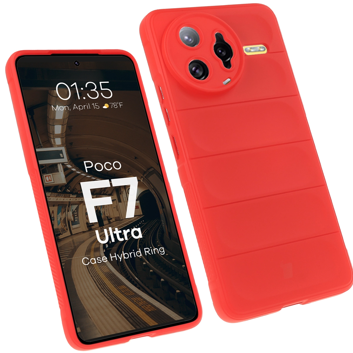 Etui Bizon Tur do Xiaomi Poco F7 Ultra Czerwony