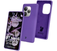 Bizon Silikonowe Soft do Realme GT 6/6T/Neo 6/Neo 6 SE Fioletowy