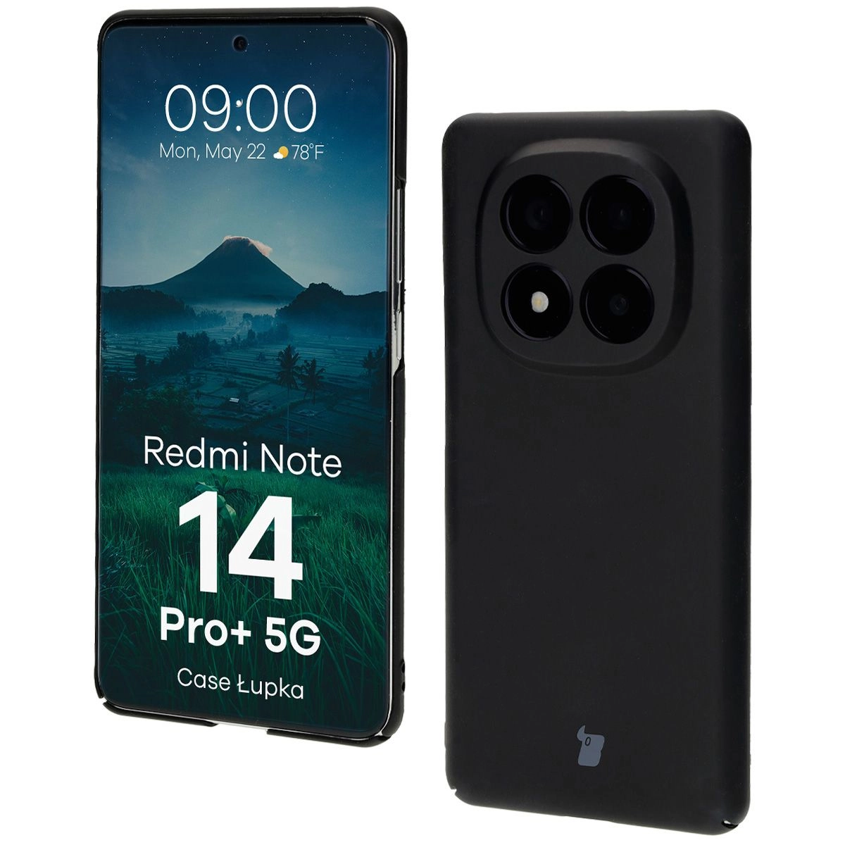Etui Bizon Łupka do Xiaomi Redmi Note 14 Pro Plus 5G Czarny