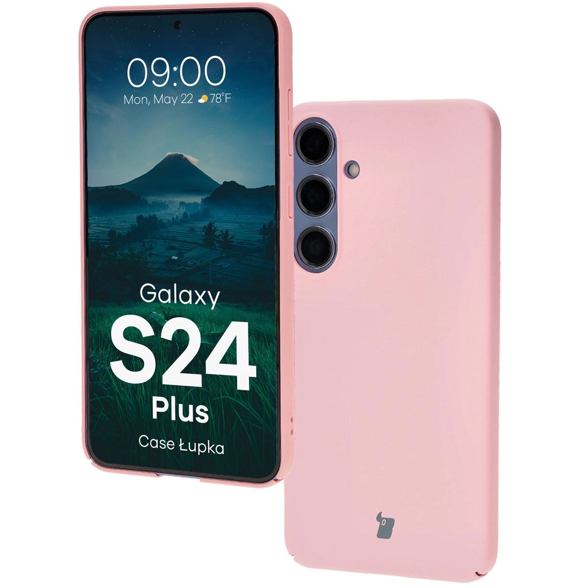 Etui Bizon Łupka do Galaxy S24 Plus Różowy