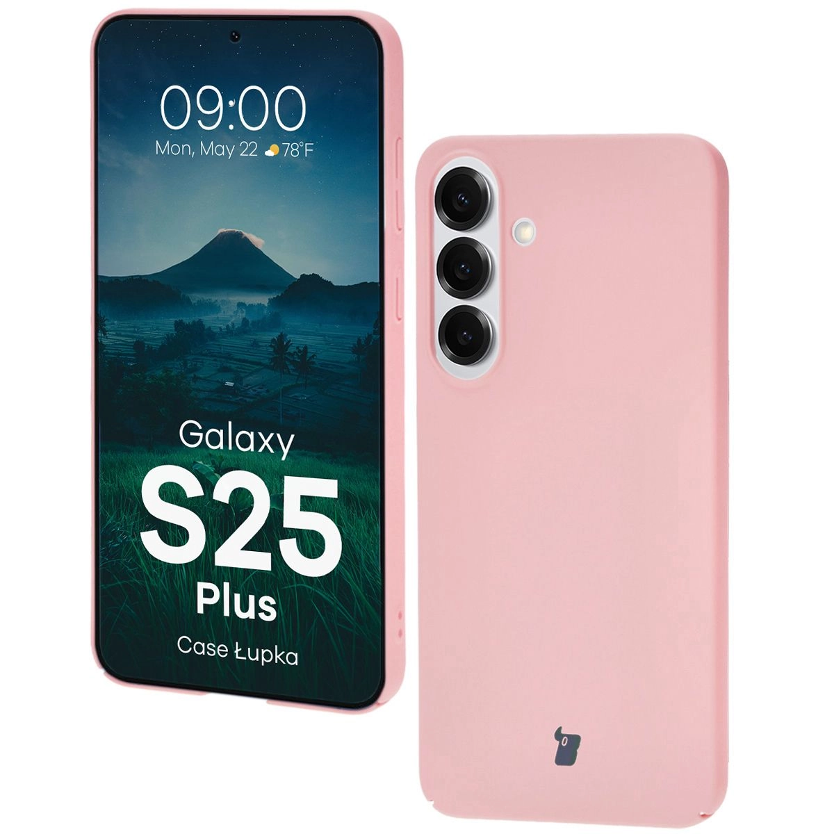 Etui Bizon Łupka do Galaxy S25 Plus Różowy