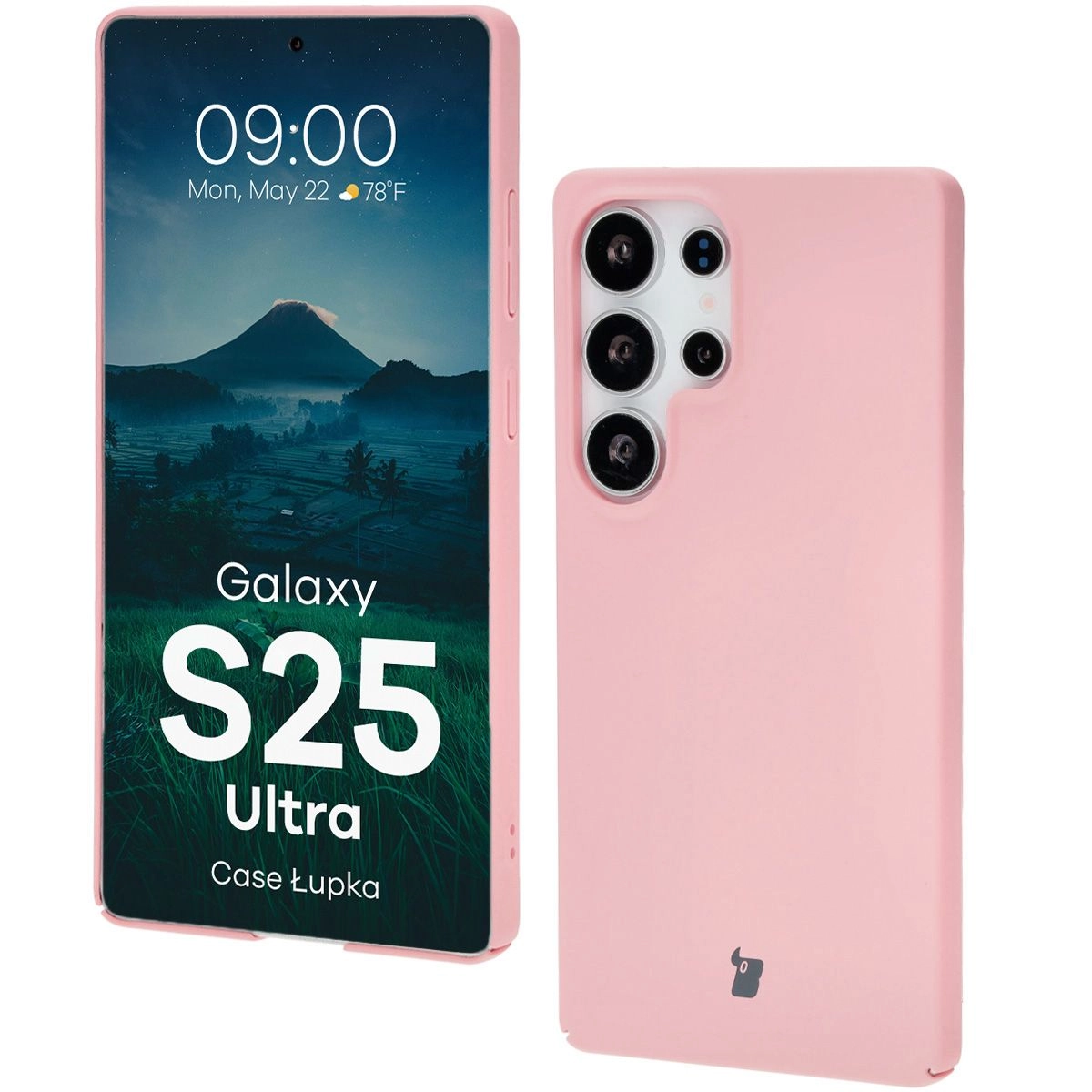 Etui Bizon Łupka do Galaxy S25 Ultra Różowy