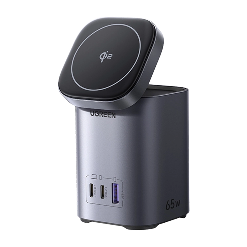 Ładowarka sieciowa UGREEN 2w1 X555 USB + 2x USB-C 65W, GaN Czarny