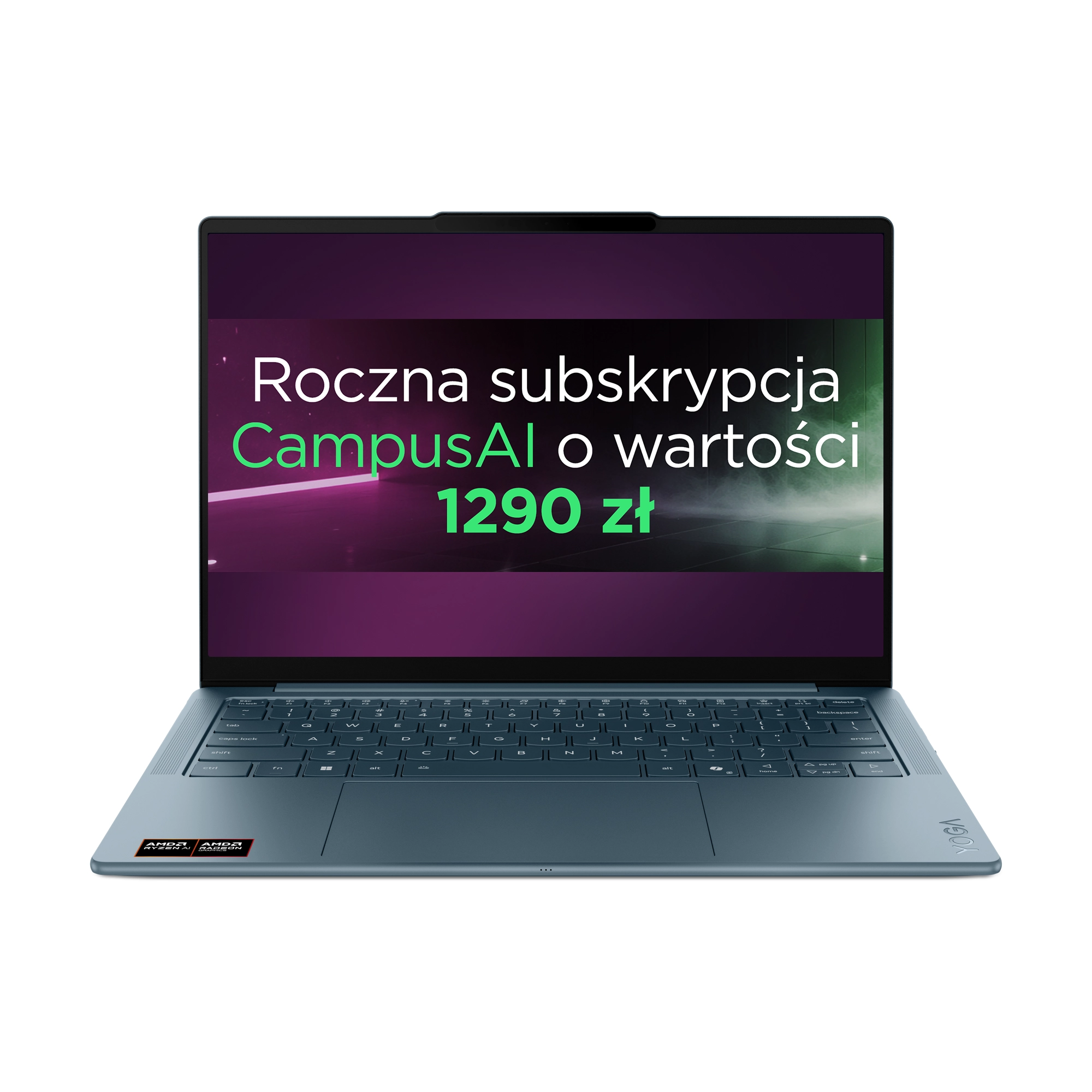 Lenovo Yoga Slim 7 14AKP10 OLED 14" Ryzen AI 7 350 16GB RAM 512GB Dysk SSD Win11 Zielony Funkcje AI