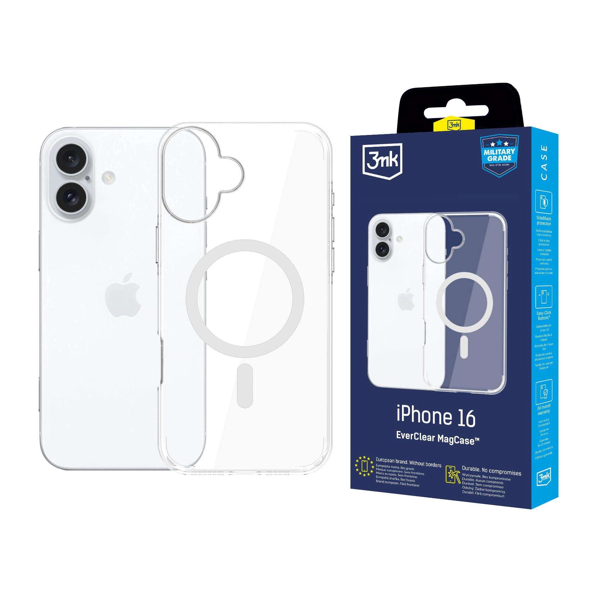 Etui 3mk EverClear MagCase do iPhone 16