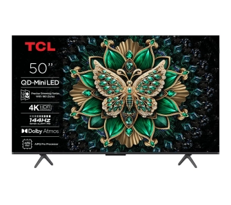 Telewizor TCL 50C6K 50" QD-Mini LED 4K 144Hz Google TV Dolby Vision IQ Dolby Atmos HDMI 2.1 DVB-T2