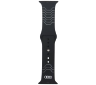 AUDI Geometric Pattern Silicone Watch Strap do Apple Watch Czarny