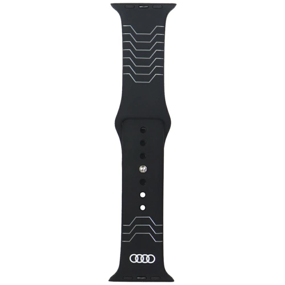 Pasek AUDI Geometric Pattern Silicone Watch Strap do Apple Watch Czarny