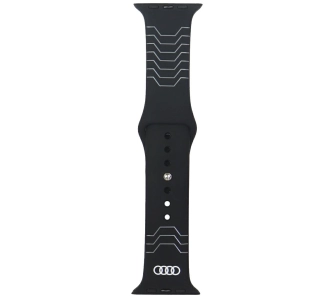 Pasek AUDI Geometric Pattern Silicone Watch Strap do Apple Watch Czarny