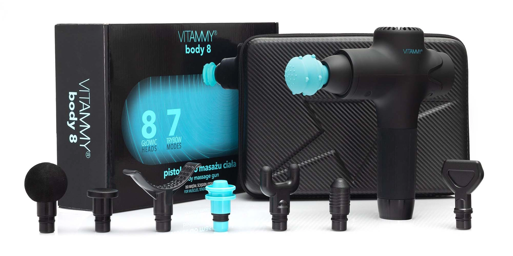 Pistolet do masażu Vitammy Body 8 8 nakładek 24h