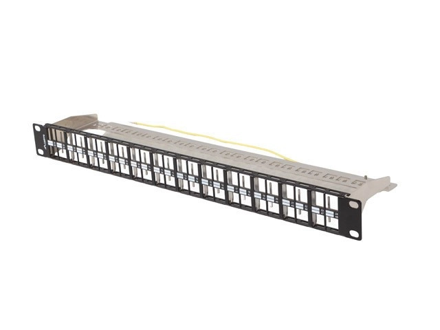 Patch panel Lanberg PPKS-1248-B PUSTY 48 PORT 1U 19" FTP Czarny