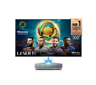 Projektor Hisense Laser TV - 100L5N - 4K UHD, Laser, Ekran ALR 100" w zestawie, Wi-Fi, BT, AirPlay, VIDAA OS