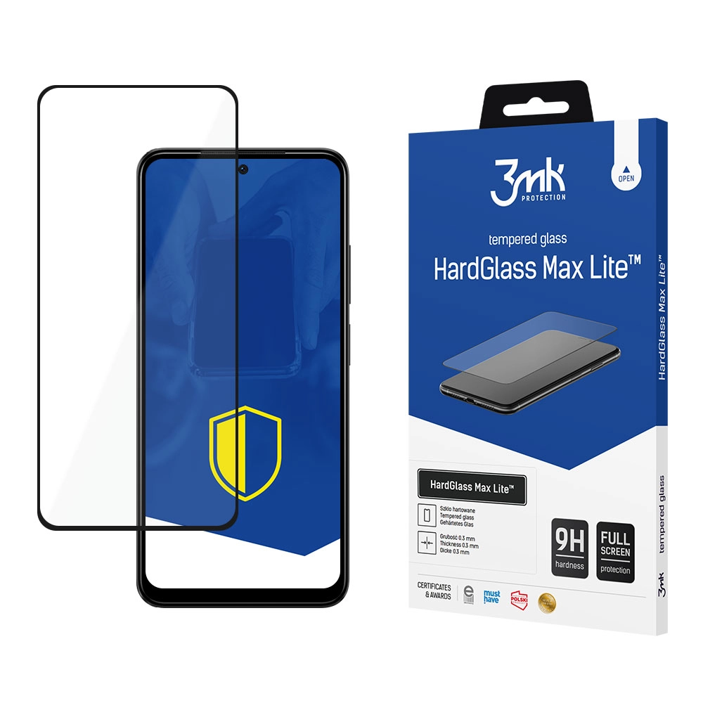Szkło hartowane 3mk HardGlass Max Lite Black do Xiaomi Redmi Note 12s